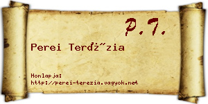 Perei Terézia névjegykártya